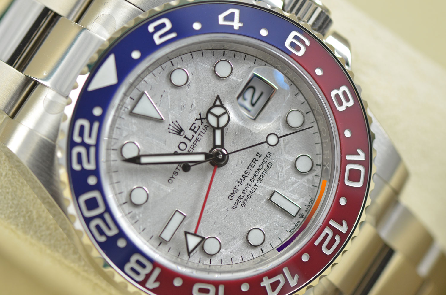 New Mens Rolex Gmt Master Ii Pepsi Blue Red Ceramic K White