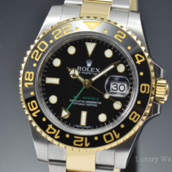 Rolex GMT-Master II Black Dial Stainless Steel and 18kt Yellow Gold Oyster Automatic Men's Watch 116713BKSO