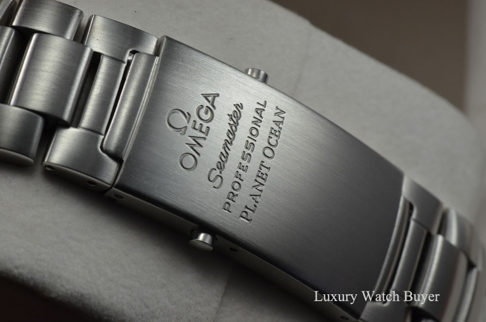 mens omega planet ocean xl 45 5mm automatic black dial ss bracelet