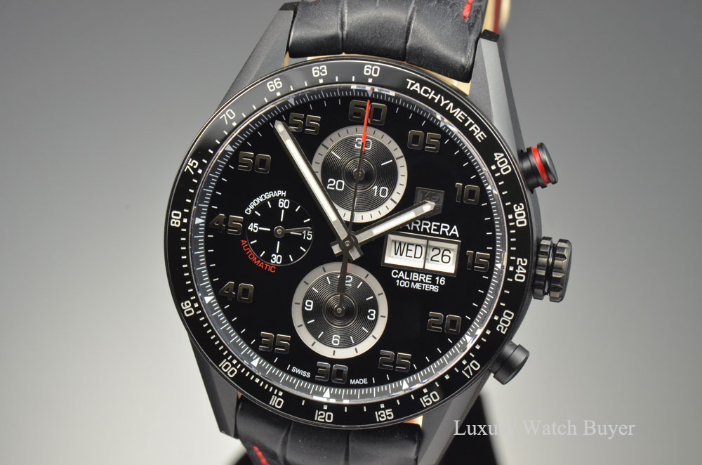 Pre-owned Tag Heuer Unworn Grand Carrera Chronograph In Titanium
