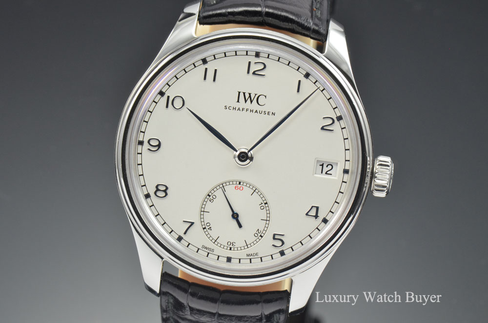 Mens IWC Portuguese Hand Wound Manual Wind Eight Days ...