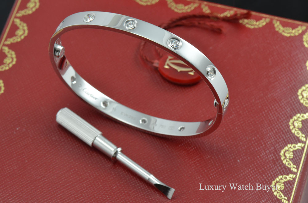 white gold screw bracelet