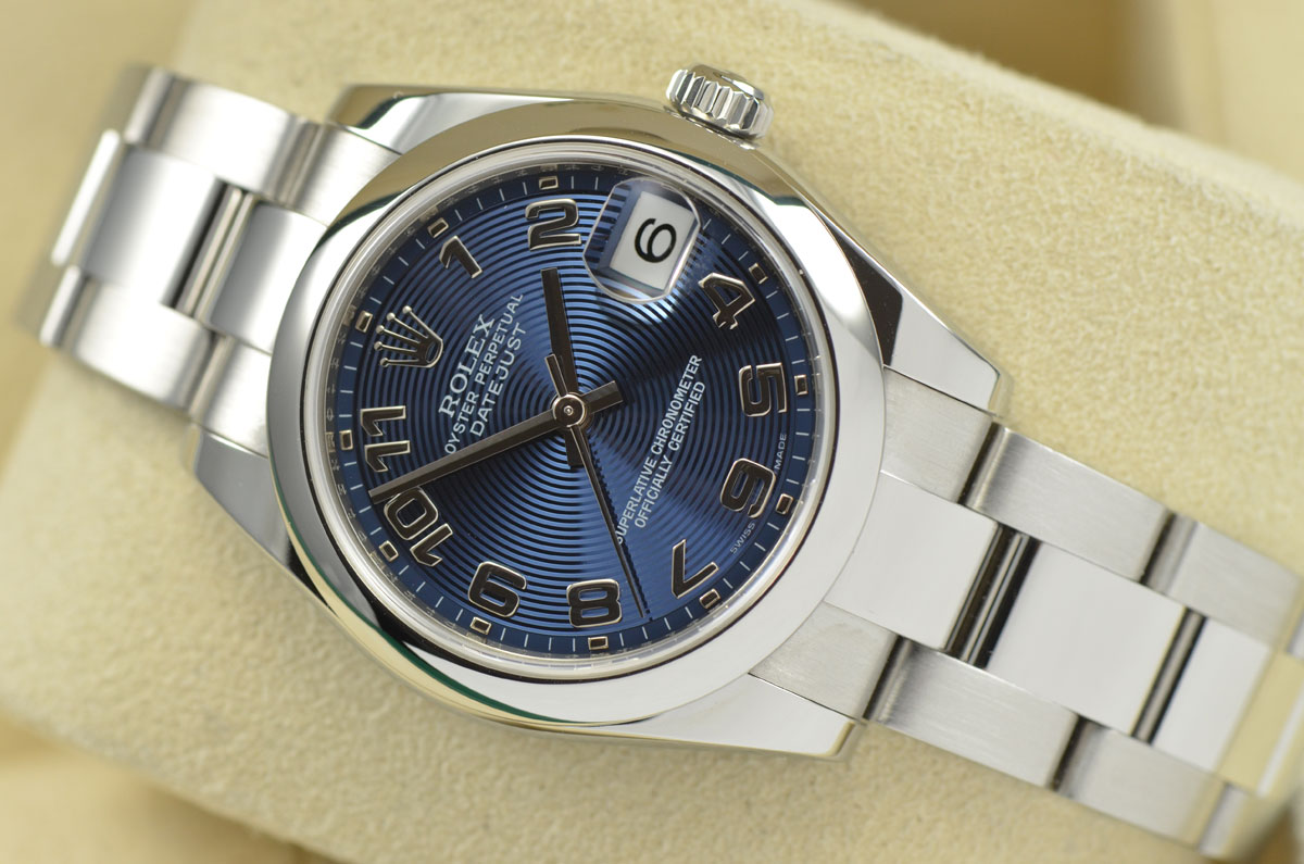 rolex datejust women's blue dial