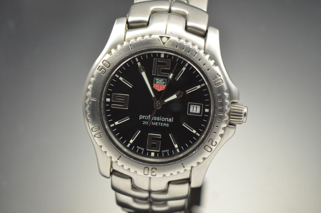 Mens TAG Heuer Link Stainless Steel Black Dial Quartz Watch WT1110