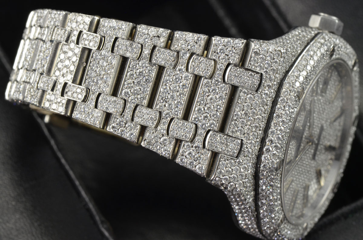 Audemars Piguet Royal Oak Iced Out Bustdown Diamond Stainless