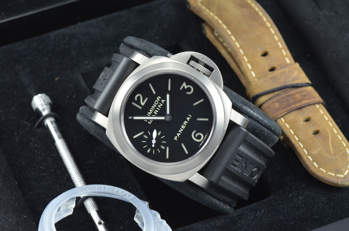 Panerai Luminor Marina Manual Wind Titanium 44MM Watch PAM177 O