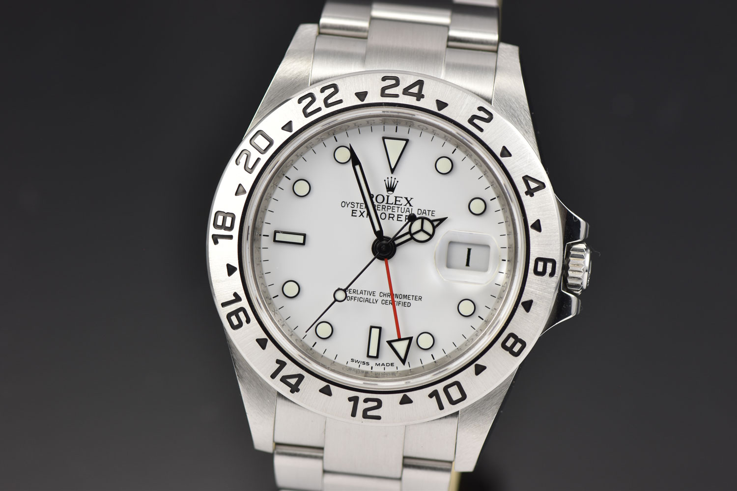 Mens Rolex Explorer II Stainless Steel Automatic 3186 SEL White