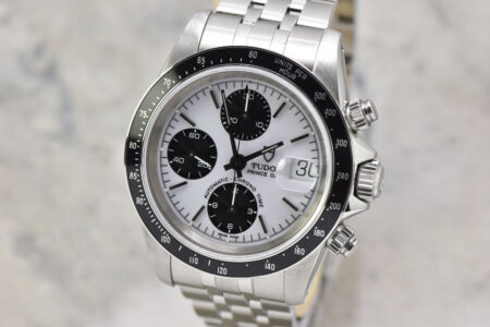 Mens Tudor Prince Date Non-Tiger Chronograph Chrono Time "Panda Dial" Stainless Steel Automatic Watch 79260 B+P #3428