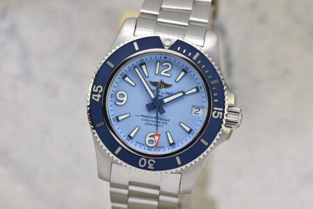 2022 Breitling Superocean 36 Stainless Steel Bracelet Automatic Sky Blue Dial Watch A17316 #1089CP