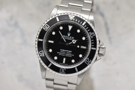 Mens Rolex No Date Submariner 14060M 4-Liner Stainless Steel Watch M Serial Engraved Rehaut