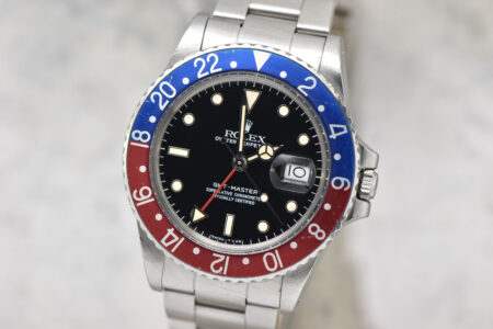 Vintage Rolex GMT-Master Automatic Pepsi Spider Glossy Dial 40MM Stainless Steel Watch 16750