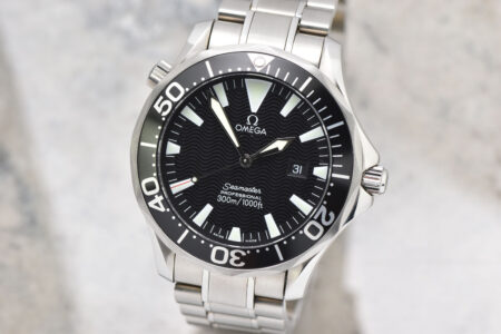 Mens Omega Seamaster Professional 300M Quartz Black Wave Dial 41MM Stainless Steel Watch 2264.50 #1083CP