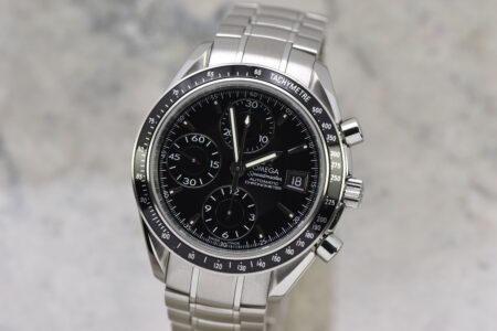 Mens Omega Speedmaster Date Black Dial Automatic Chronograph Stainless Steel 40MM Watch 3210.50 #4111
