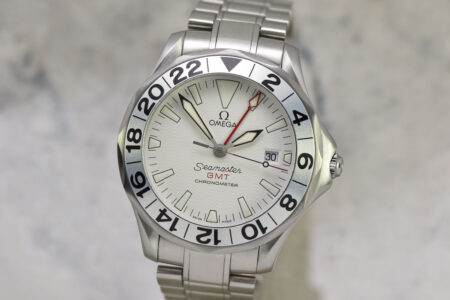 Mens Omega Seamaster GMT "Great White" Chronometer Stainless Steel 41MM Watch 2538.20 B+P #6759