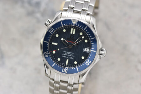 New Old Stock Unpolished Omega Seamaster Professional 300M Co-Axial Chronometer Automatic Blue Wave Dial 36.25MM Watch 2222.80 B+P #8047