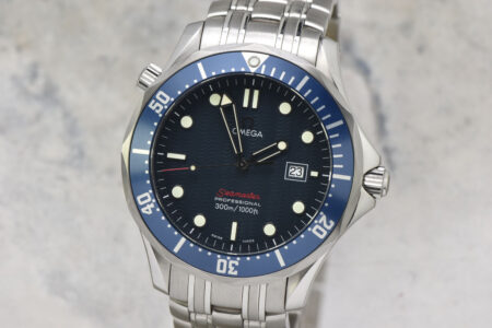 Mens Omega Seamaster Professional 300M Quartz Blue Wave Dial 41MM Stainless Steel Watch 2221.80 #1080CP