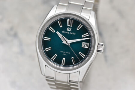 2026 Like-New Grand Seiko Spring Drive Evolution 9 UFA Atera Valley Blue-Green Dial Stainless Steel Watch SLGB011G