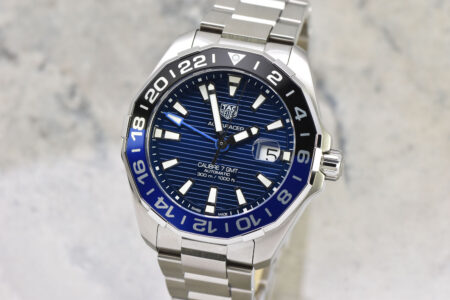 2020 Mens TAG Heuer Aquaracer GMT Blue Dial "Batman" Automatic Stainless Steel Watch WAY201T.BA0927 #1079DP